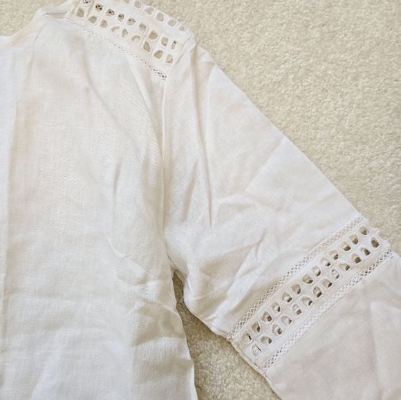 LAST CALL🍂 Sigrid Olsen linen rayon button back top blouse - Picture 4 of 14